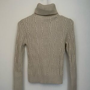 Turtle neck sweater, warm, cream color